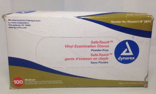 Dynarex 100 Vinyl Powder Free Glove Size Medium Model 2612