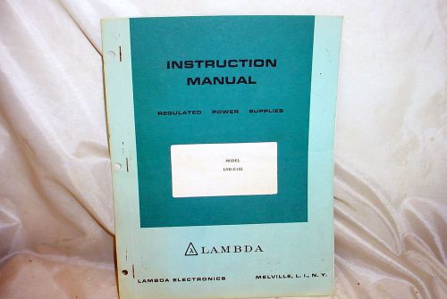 Lambda LND-Z-152 Power Supply Instruction Manual
