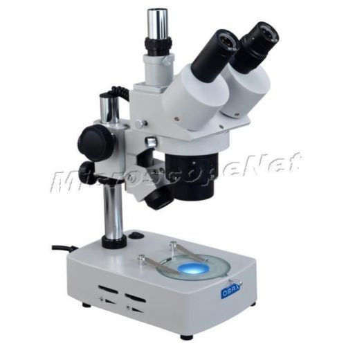 10X-20X-30X-60X Trinocular Stereo Microscope with Dual Lights
