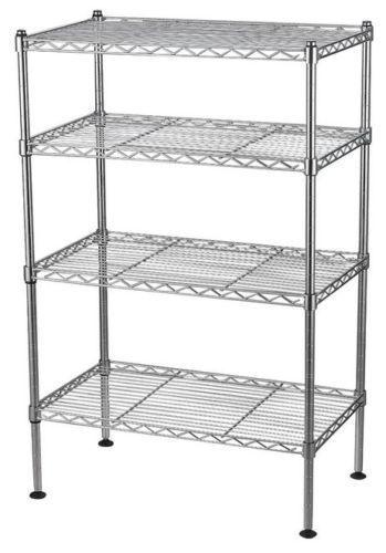 4 Shelf Chrome Industrial Welded Wire Storage Shelving, FREE SHIPPING  New