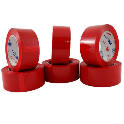 18 Rolls 2.1 Mil Box Carton Sealing Packing Tape 2&#034;x110 Yards (330&#039; ft) Tape Red