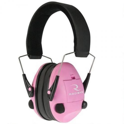 Radians TV0700CS Transverse Electrionic Earmuffs Black/Pink NRR 20