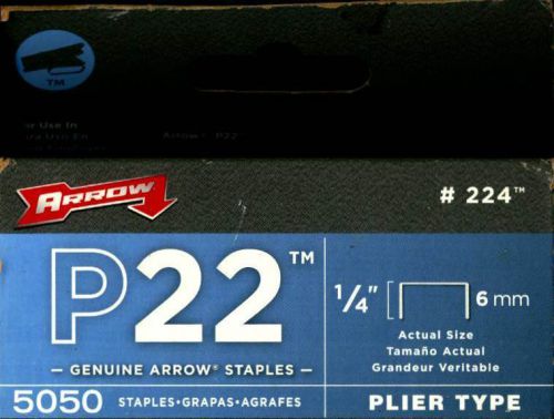 2 Boxes of Arrow Fastener Staples #224 P22 1/4&#034; 5050
