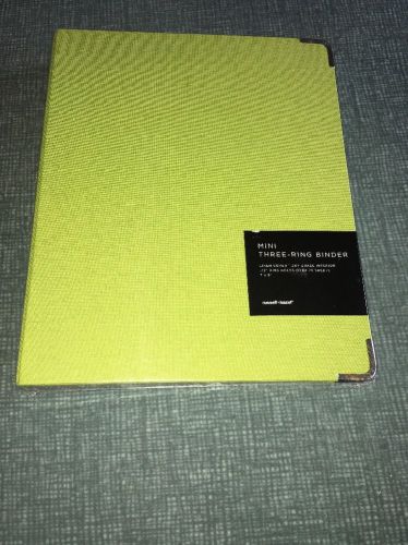 New RUSSELL AND HAZEL Mini Binder ~ Lime Green ~ 9&#034; X 7&#034; ~ FREE Shipping