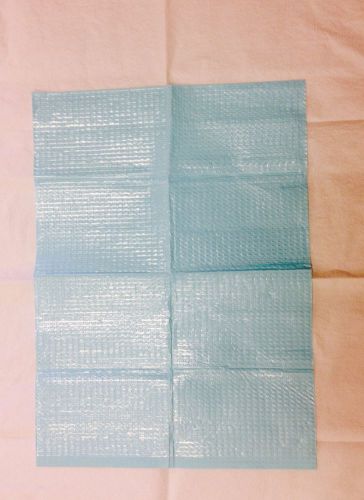 Medical Bibs, 3 Ply Tissue With a Poly Back (BLUE) 250/ per case.
