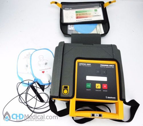 Medtronic lifepak 500t aed training system with battery, pads, case for sale