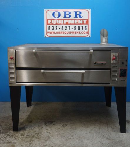 75” GARLAND NATURAL GAS SINGLE DECK PIZZA OVEN MODEL GPD-60 STONES ARE IN GREAT