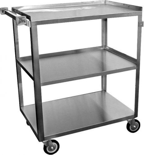 2 sets of stainless steel utility bus cart 250lbs load. c-3111 nsf for sale