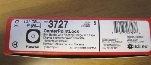 NEW Hollister Center Point Lock 2 pc Ostomy Flexwear Skin Barrier 3727 1.5&#034; F/S