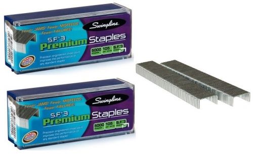 2 Boxes of Swingline Premium Staples SF3 35440 5000 Staples/Box 105/Strip 1/4&#034;