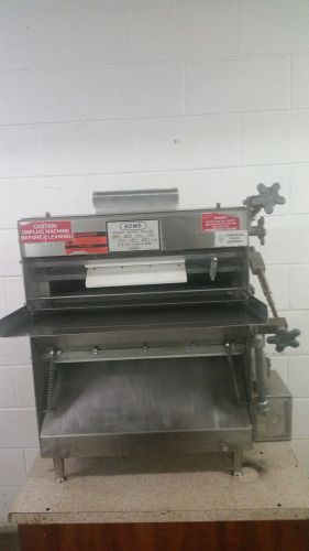 Acme heavy duty stainless steel 2 pass bench dough roller mrs11 tested 115 volt for sale