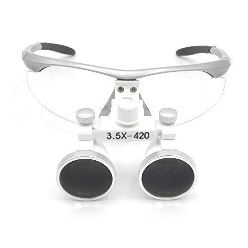 Doc.royal new dental design silver 3.5 x surgical binocular loupes 420mm for sale