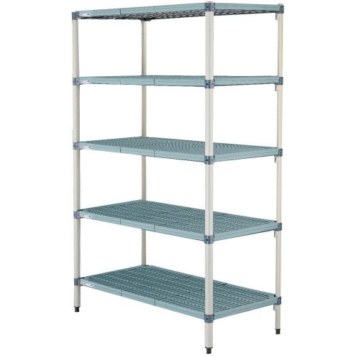 New metro max q antimicrobial shelving unit 8 shelves w/ removable polymer mats for sale