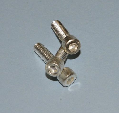 10 Pcs 10-24 x 1-1/2&#034;  Silver Plated 316 Stainless  Bolt Socket Head Cap Screw