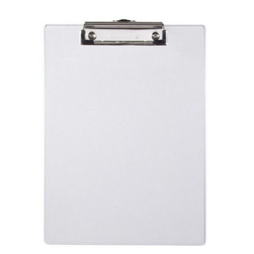 Saunders 00496 Plastic Letter/A4 Sized Clipboard w/Low Profile Clip - Clear