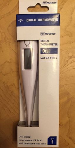 LOT OF 4 UNITS Medline Premier Oral Digital Thermometer White/Blue - MIIMDS9950