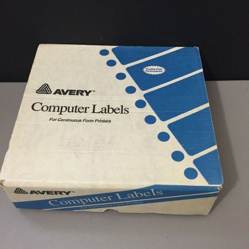 Avery brand continuous pin fed computer labels (ave4031) 3 across for sale