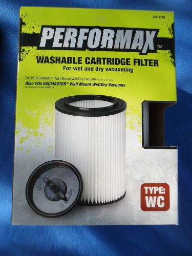 NEW Performax  washable cartridge filter for model 240-4823 or VacMaster wall mo