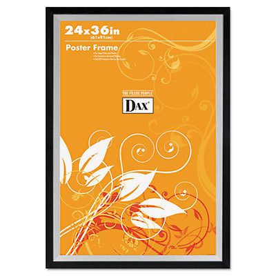 Metro Series Poster Frame, Plastic, 24 x 36, Black/Silver, Sold as 1 Each
