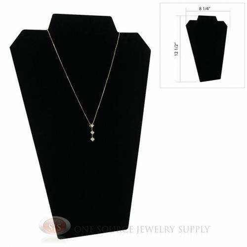 12 1/2&#034; Black Velvet Padded Pendant Jewelry Necklace Display Easel Presentation