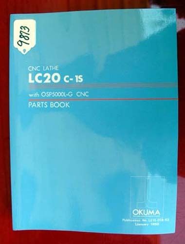 Okuma LC20 C-1S CNC Lathe Parts Book  (Inv.9873)
