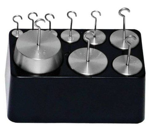Troemner stainless steel double hooked weights (set of 9) for sale