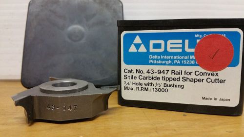 DELTA/ROCKWELL 43-947 RAIL FOR CONVEX STILE CARBIDE TIPPED SHAPER CUTTER *BNOS*