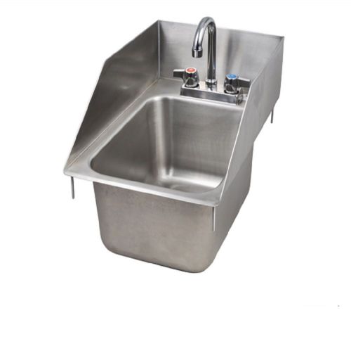 Drop in Sink w Side Splash Guards w Faucet 10&#034; x 14&#034; x 9&#034; BBK-DIS-1014-10-SS-P-G