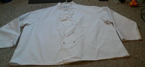 Teacher student big/wide Regent knot button chef&#039;s coat White size 6XL XXXXXXL