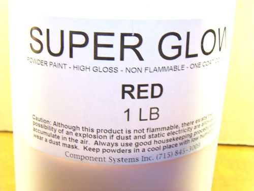 1 POUND - SUPER GLOW RED- PRO TEC  POWDER PAINT