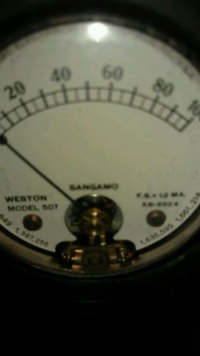 WWII panel meter gauge Weston #507   0-100 radio militaty