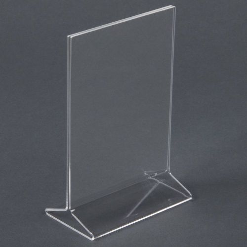 12 Clear Acrylic Table Tent Menu Card Holder Photo Frame 4 x 6