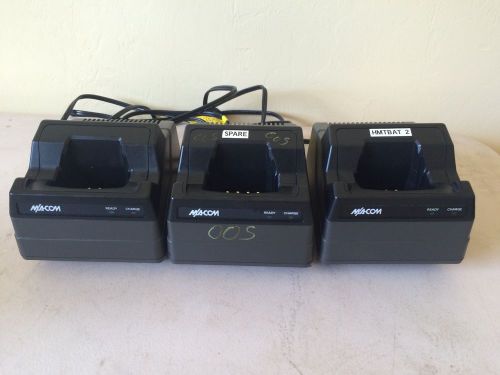 Lot of 3 M/A Com Universal Radio Desk Charger Base BML 161 78/20 R5A