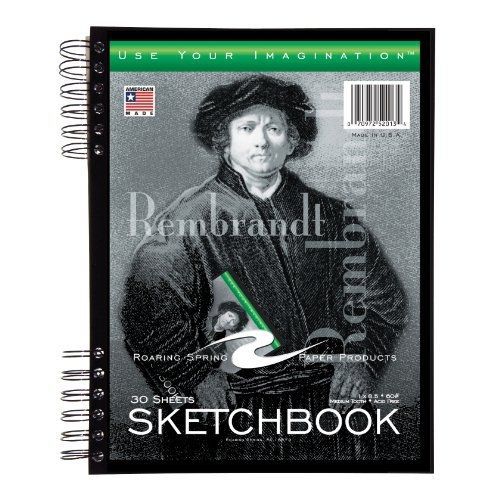 Roaring Spring Sketch Book with Pocket, 11 x 8.5 Inches, 30 Sheets
