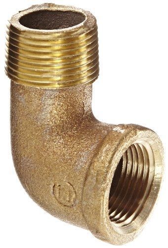 Anderson Metals 38116 Red Brass Pipe Fitting, 90 Degree Street Elbow, 3/4&#034;