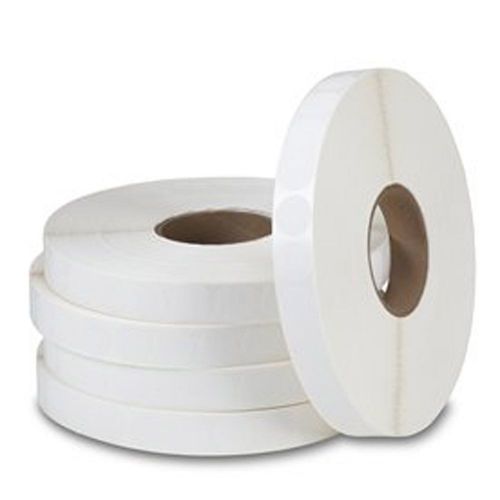 1.5&#034; White Wafer Tab Seals - Roll of 10,000