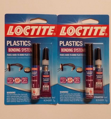 *2 PACK*Loctite Super Glue Plastics Bonding System with Activator 2-Gram 681925