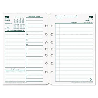 Original Dated Daily Planner Refill, January-December, 5 1/2 x 8 1/2, 2017