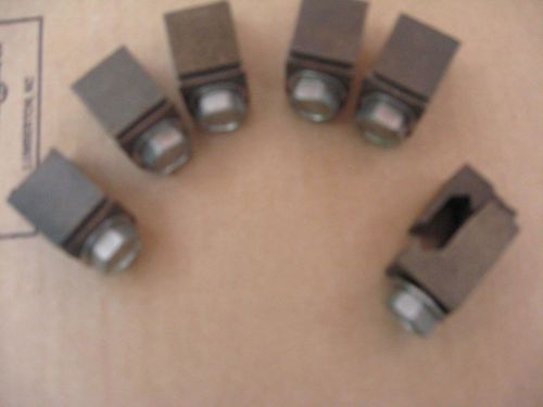 6) BRASS EARTH GROUND COMPRESSION CONNECTORS CLAMPS/SMALL VISES - TOOL HOLDING