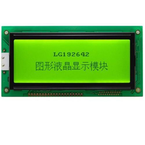 19264 192*64 192x64 Graphic LCD Module Display LCM Yellow/Green Mode White BLU