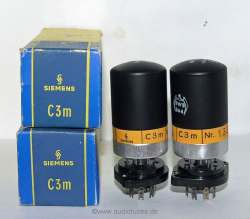 2 new tubes matched pair  C3m  Siemens Halske   (508010) from early 60s  &gt;115%