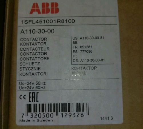 ABB A110-30-00-81 3POLE CONTACTOR