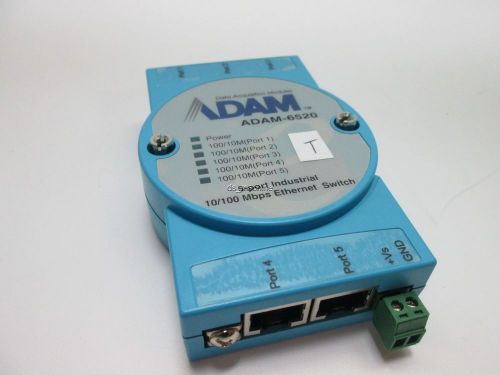 ADAM 5-Port Industrial Ethernet Switch ADAM-6520, 3000VDC Surge Protection