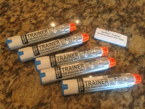 Epipen Trainer, Set of 5, No Medication Or Needle, For Practice Only, New