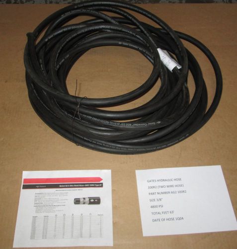 Gates hydraulic hose 100r2 two wire 3/8&#034; 6g2 4800 psi for sale