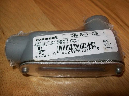 Red dot dalb-1-cg 1/2&#034; lb style conduit body *free shipping in usa* for sale
