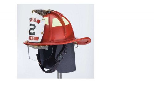 Phenix Traditional Leather Firefighting Helmet with Nape Suspension TL-2: RED
