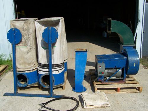 Rees Reesair Model 1036 10 HP Dust Collector System 220 Gallon Capacity