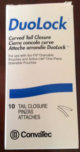 New - duolock curved tail closure convatec 10 tail closures  item 175652 for sale