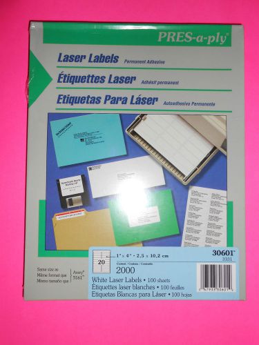 Avery,#30601&#039; Pres-a-ply,(6) Laser Labels, 2000/100 shts,Clean, Sealed, NOS